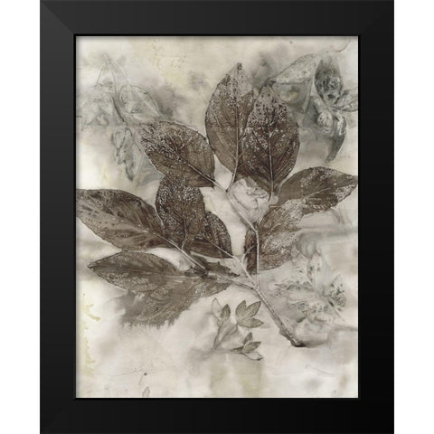 Dogwood Leaves II Black Modern Wood Framed Art Print by Phillips, Kathryn