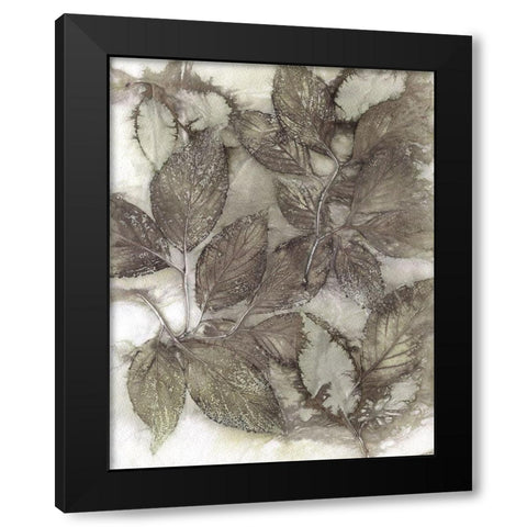 Dogwood Leaves III Black Modern Wood Framed Art Print by Phillips, Kathryn