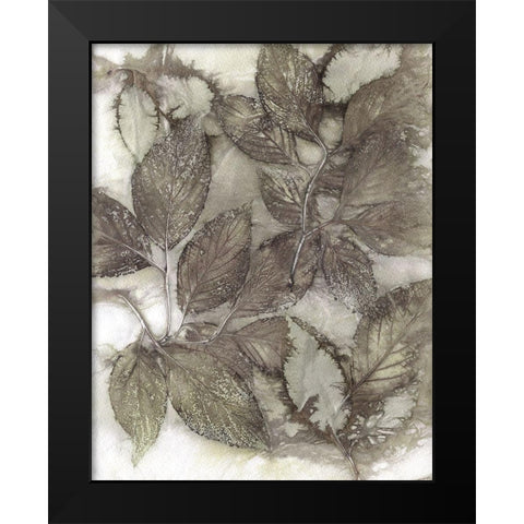 Dogwood Leaves III Black Modern Wood Framed Art Print by Phillips, Kathryn