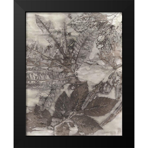 Multi Leaves I Black Modern Wood Framed Art Print by Phillips, Kathryn