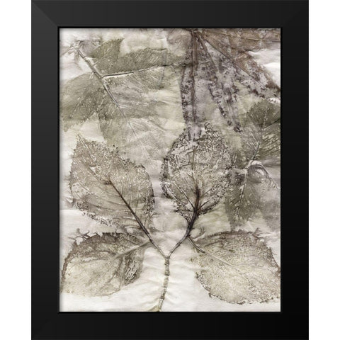 Multi Leaves II Black Modern Wood Framed Art Print by Phillips, Kathryn