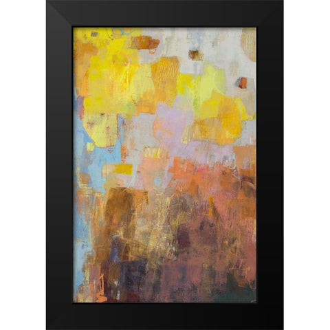 Mazed Black Modern Wood Framed Art Print by Jachimiec, Sue