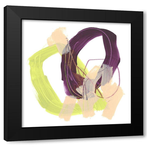 Convex Motion III Black Modern Wood Framed Art Print with Double Matting by Vess, June Erica