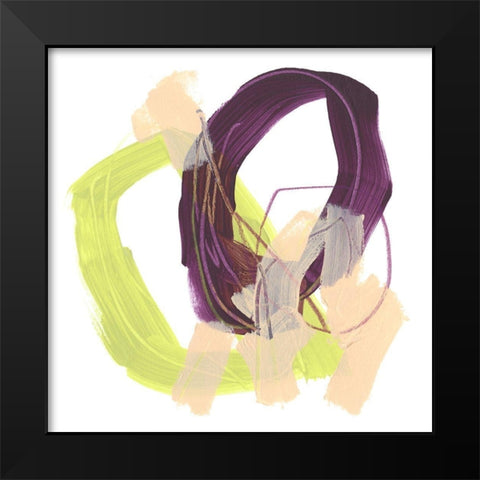 Convex Motion III Black Modern Wood Framed Art Print by Vess, June Erica