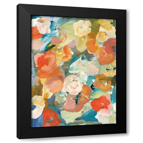 Country Flowers I Black Modern Wood Framed Art Print by Fuchs, Jodi