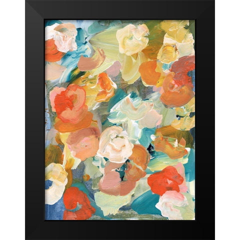 Country Flowers I Black Modern Wood Framed Art Print by Fuchs, Jodi