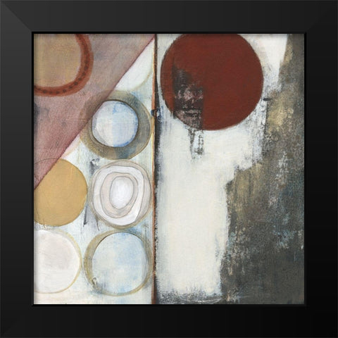 Seven Circles I Black Modern Wood Framed Art Print by Fuchs, Jodi