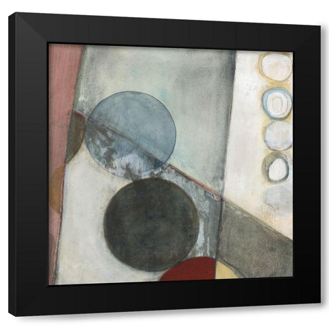 Seven Circles II Black Modern Wood Framed Art Print by Fuchs, Jodi