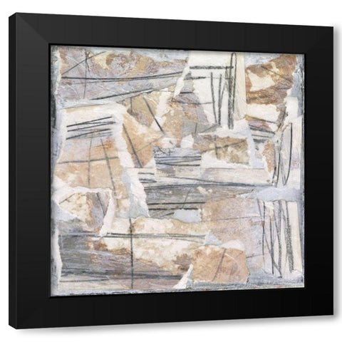 Neutral Reconstructions I Black Modern Wood Framed Art Print with Double Matting by Fuchs, Jodi