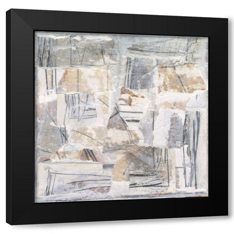 Neutral Reconstructions III Black Modern Wood Framed Art Print by Fuchs, Jodi