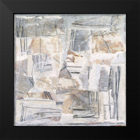 Neutral Reconstructions III Black Modern Wood Framed Art Print by Fuchs, Jodi