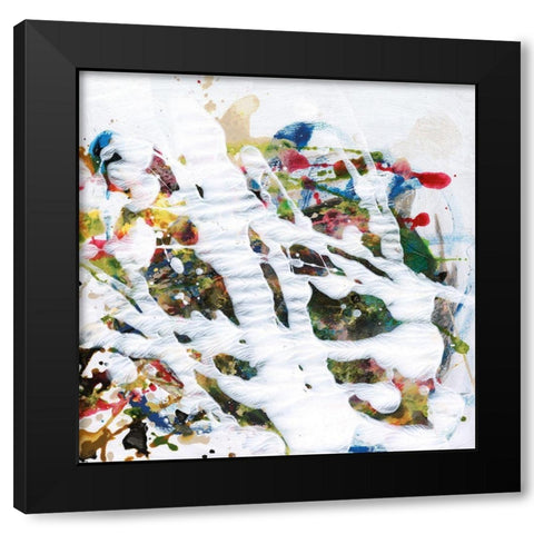 Pollocks Party I Black Modern Wood Framed Art Print with Double Matting by Fuchs, Jodi