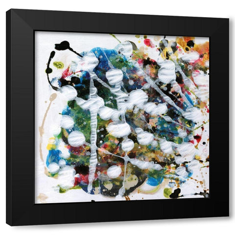 Pollocks Party II Black Modern Wood Framed Art Print by Fuchs, Jodi