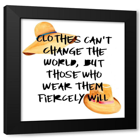 Necessary Accessory I Black Modern Wood Framed Art Print by Moore, Regina