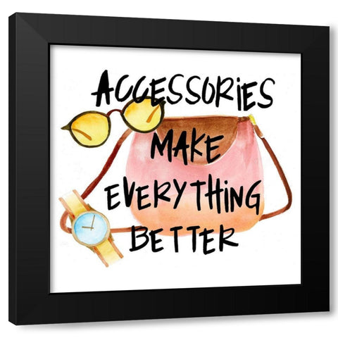 Necessary Accessory II Black Modern Wood Framed Art Print by Moore, Regina