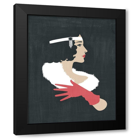 Golden Age Gals I Black Modern Wood Framed Art Print with Double Matting by Popp, Grace