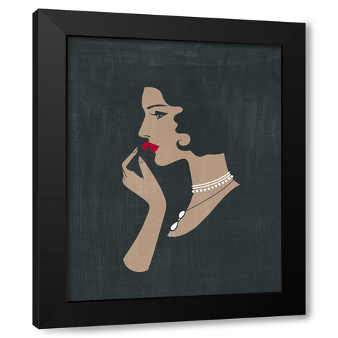 Golden Age Gals II Black Modern Wood Framed Art Print with Double Matting by Popp, Grace