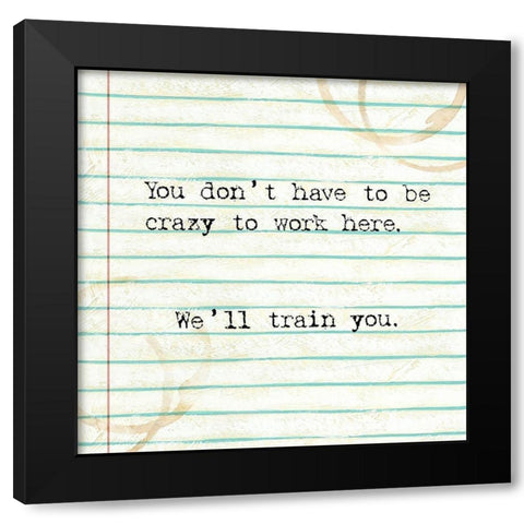 Office Snark I Black Modern Wood Framed Art Print by Studio W