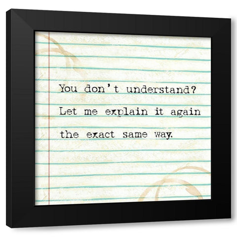 Office Snark II Black Modern Wood Framed Art Print with Double Matting by Studio W