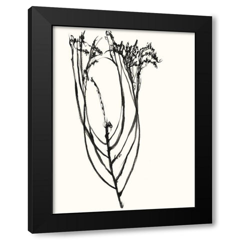 Naive Flower Sketch I Black Modern Wood Framed Art Print with Double Matting by Goldberger, Jennifer