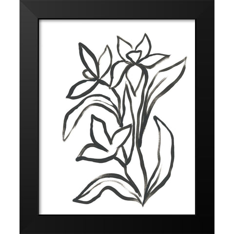 Jonquil Gesture II Black Modern Wood Framed Art Print by Vess, June Erica