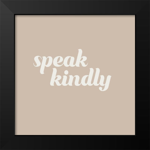 Please I Black Modern Wood Framed Art Print by Hambly, Anna