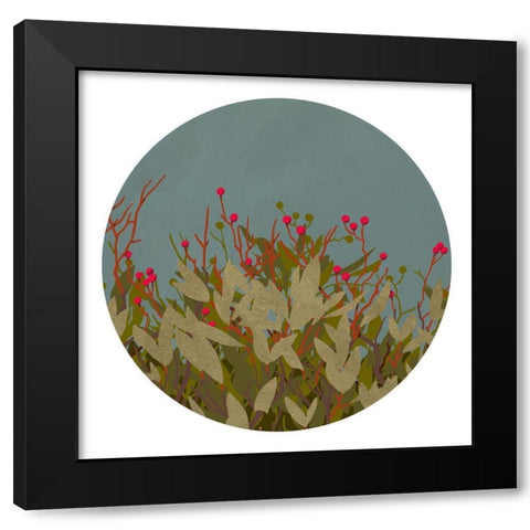 Winterberry Bush I Black Modern Wood Framed Art Print with Double Matting by Green, Jacob
