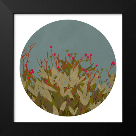 Winterberry Bush I Black Modern Wood Framed Art Print by Green, Jacob