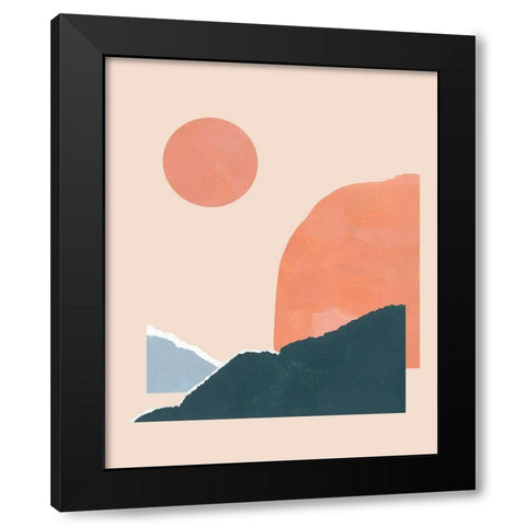 Summer Isle II Black Modern Wood Framed Art Print by Green, Jacob