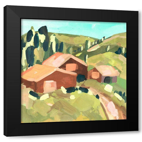 Harvest Valley II Black Modern Wood Framed Art Print by Wang, Melissa