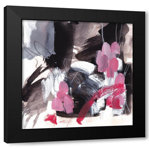 Holding Fire II Black Modern Wood Framed Art Print with Double Matting by Wang, Melissa