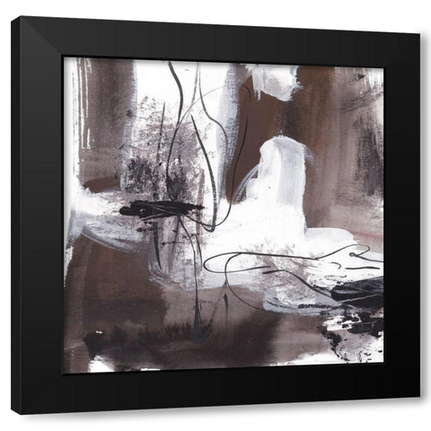 Lakeside Birch II Black Modern Wood Framed Art Print with Double Matting by Wang, Melissa