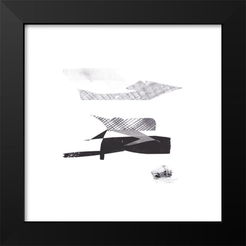 Cotton Scraps I Black Modern Wood Framed Art Print by Wang, Melissa