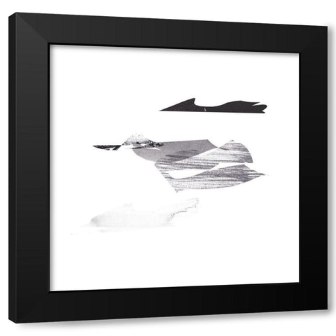 Cotton Scraps IV Black Modern Wood Framed Art Print by Wang, Melissa