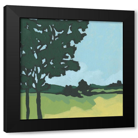 Arbor Silhouette I Black Modern Wood Framed Art Print by Vess, June Erica