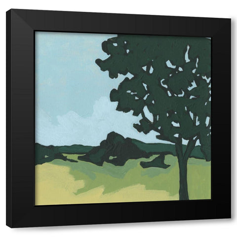 Arbor Silhouette II Black Modern Wood Framed Art Print by Vess, June Erica