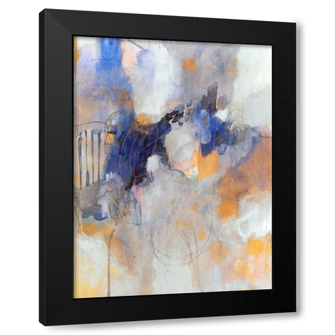 Watercolor Tatter III Black Modern Wood Framed Art Print with Double Matting by Barnes, Victoria