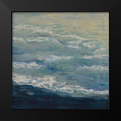 Above the Clouds Black Modern Wood Framed Art Print by Shanti, Shima
