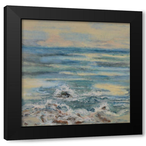 Beyond the Restless Sea Black Modern Wood Framed Art Print with Double Matting by Shanti, Shima