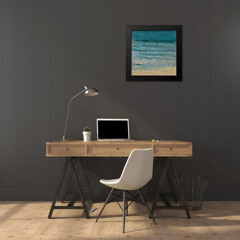 Breaking into Song Black Modern Wood Framed Art Print by Shanti, Shima