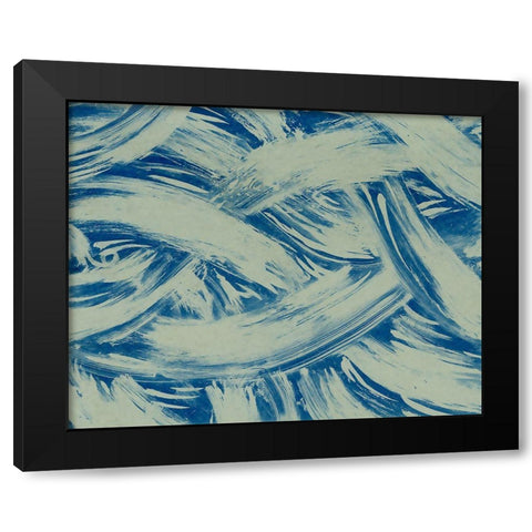 Textures in Blue I Black Modern Wood Framed Art Print with Double Matting by Baxter Mill Archive