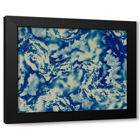 Textures in Blue III Black Modern Wood Framed Art Print with Double Matting by Baxter Mill Archive