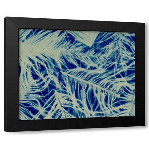 Textures in Blue IV Black Modern Wood Framed Art Print by Baxter Mill Archive