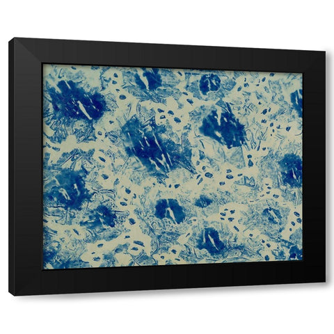 Textures in Blue VI Black Modern Wood Framed Art Print by Baxter Mill Archive