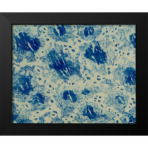 Textures in Blue VI Black Modern Wood Framed Art Print by Baxter Mill Archive