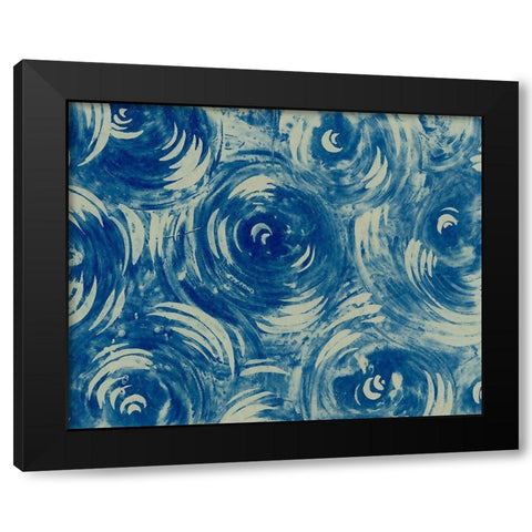 Textures in Blue VIII Black Modern Wood Framed Art Print by Baxter Mill Archive