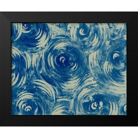 Textures in Blue VIII Black Modern Wood Framed Art Print by Baxter Mill Archive