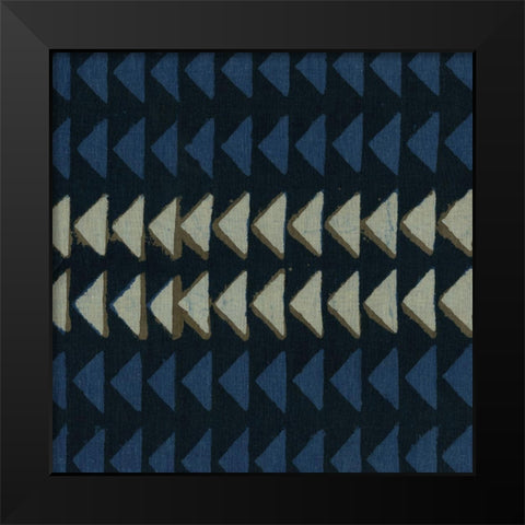 Indigo Geometrics I Black Modern Wood Framed Art Print by Baxter Mill Archive