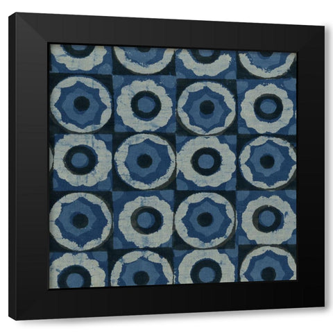 Indigo Geometrics IV Black Modern Wood Framed Art Print by Baxter Mill Archive
