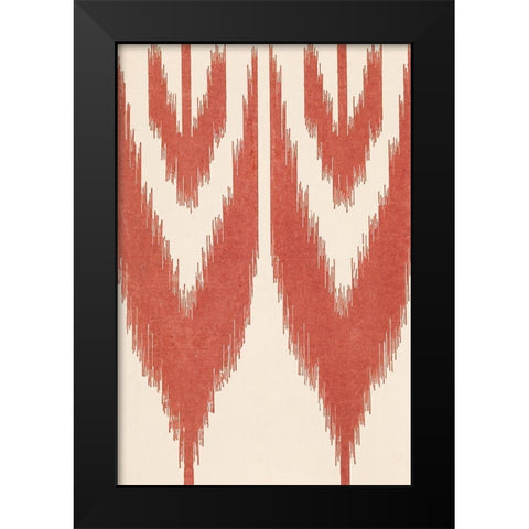 Flame Stitch Motif I Black Modern Wood Framed Art Print by Baxter Mill Archive